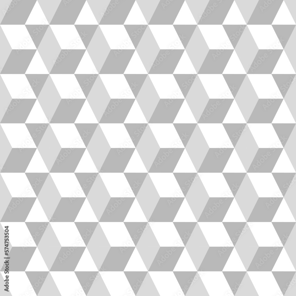 Fototapeta premium Cubic seamless monochrome pattern, background.