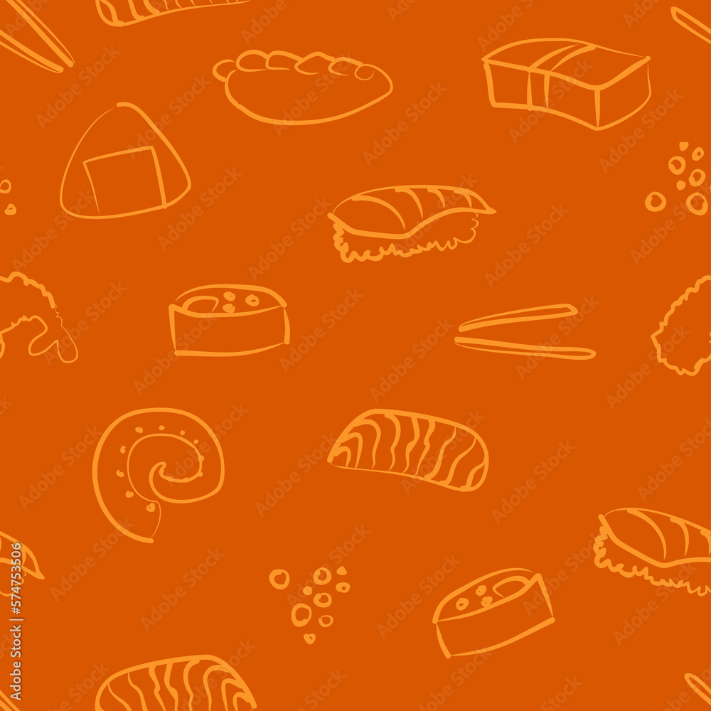 bunch of sushi pattern
