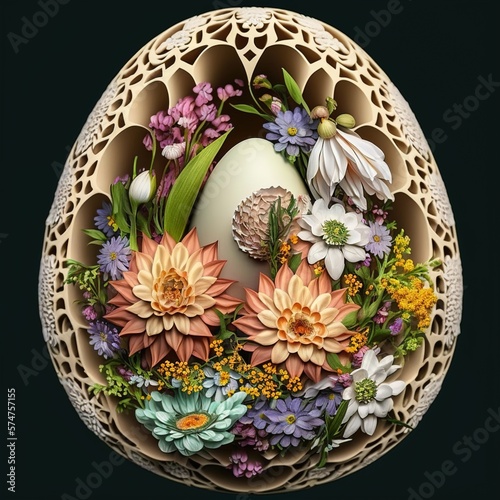 Easter eggs are beautiful, colorful, painted, and decorated. Generative AI