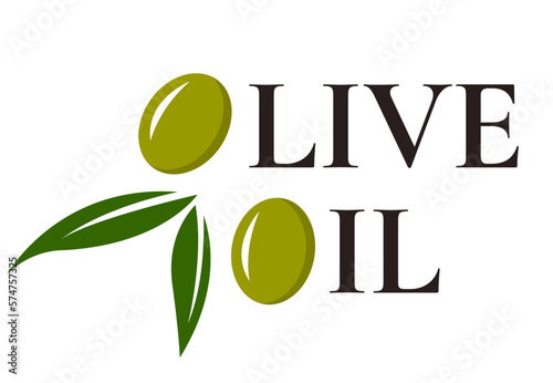 Olive oil. Natural product. extra virgin olive oil icon vector illustration. Elegant Logo template with olive branch - simple linear style