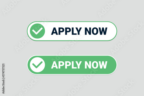 Apply now buttons for design web services application or websites