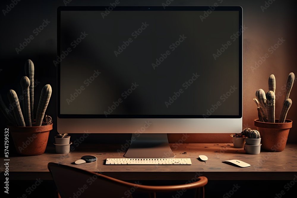 Modern workplace with laptop computer, Desktop Analysis Tips, Desk PC