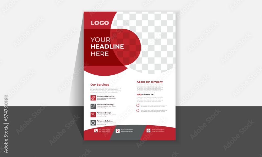 Unique and corporate modern flyer design template Unique and corporate modern flyer design template