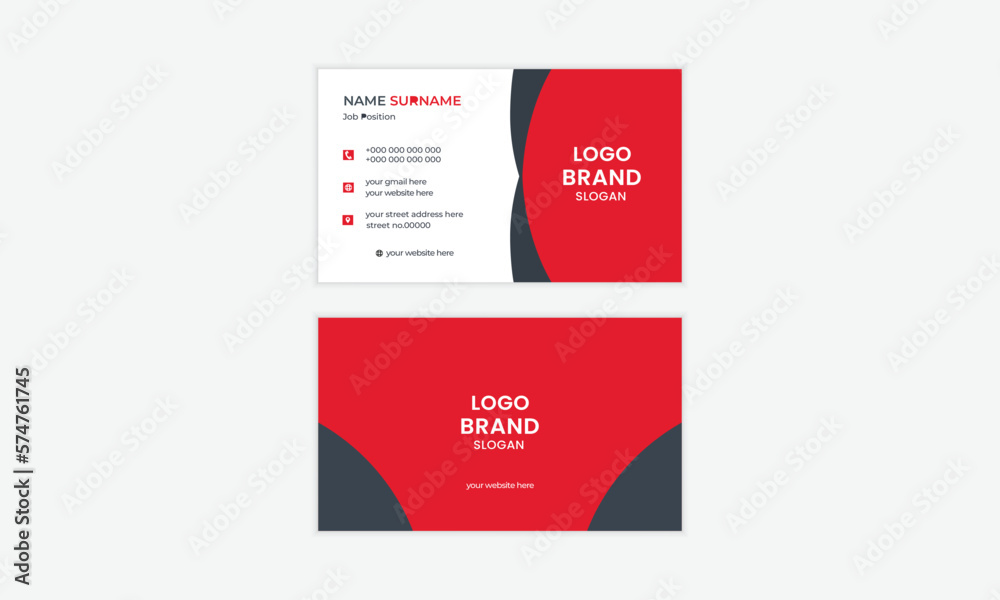 simple and modern business card simple and modern business card