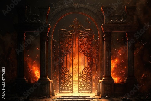 Fiery Gates of Inferno Awaiting Unwary Mortals Generative AI