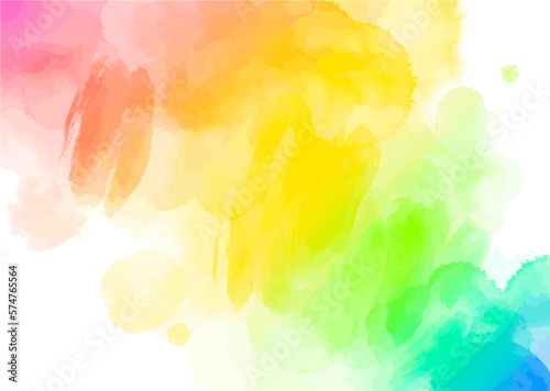 abstract rainbow watercolor background, vector splashes 