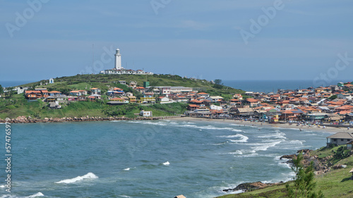 Santa Marta Lighthouse in Laguna, Santa Catarina, Brazil 