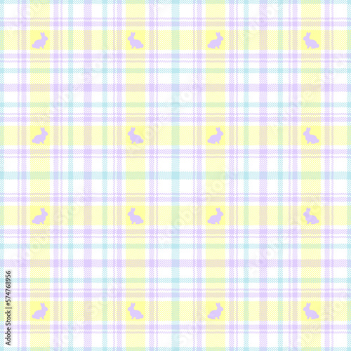 Gingham patterns. Spring summer light pastel colors. Seamless Easter holiday print. Scottish tartan vichy textured check plaids for dress, shirt, tablecloth, or other.