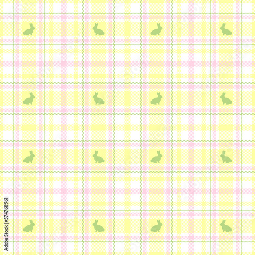 Gingham patterns. Spring summer light pastel colors. Seamless Easter holiday print. Scottish tartan vichy textured check plaids for dress, shirt, tablecloth, or other.