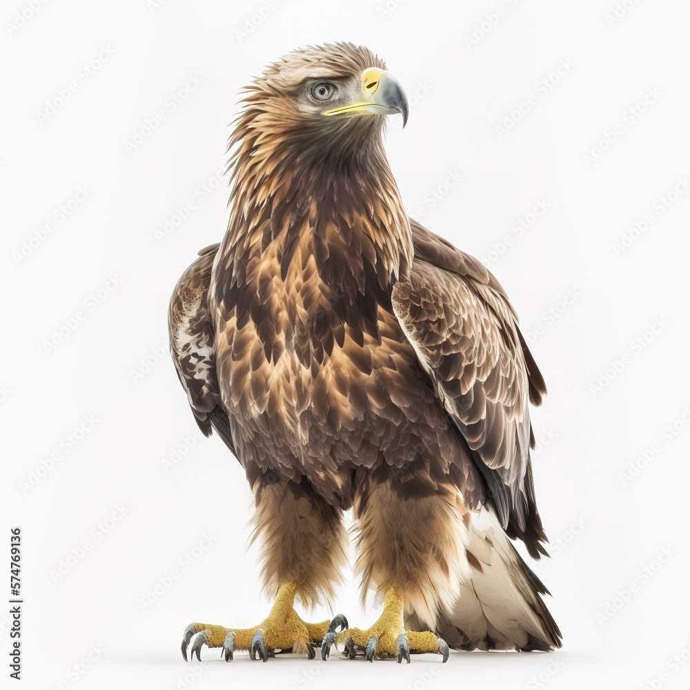 Eagle isolated on white background. generative AI