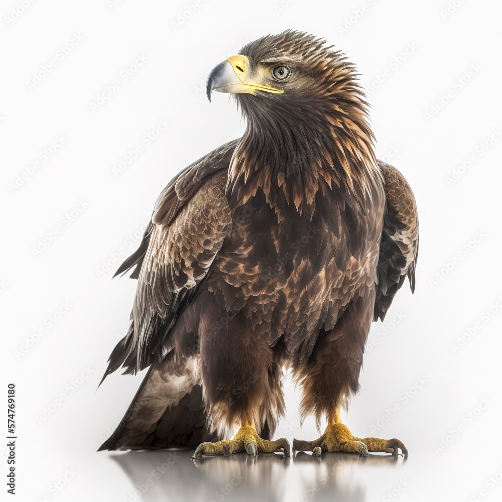 Obraz premium Eagle isolated on white background. generative AI