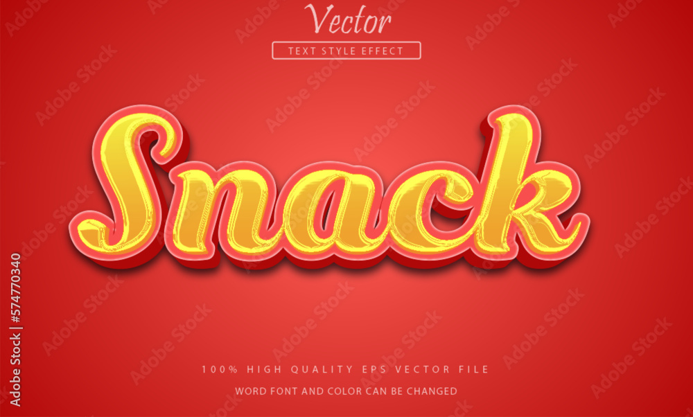 snack text effect 3d style snack text effect 3d style
