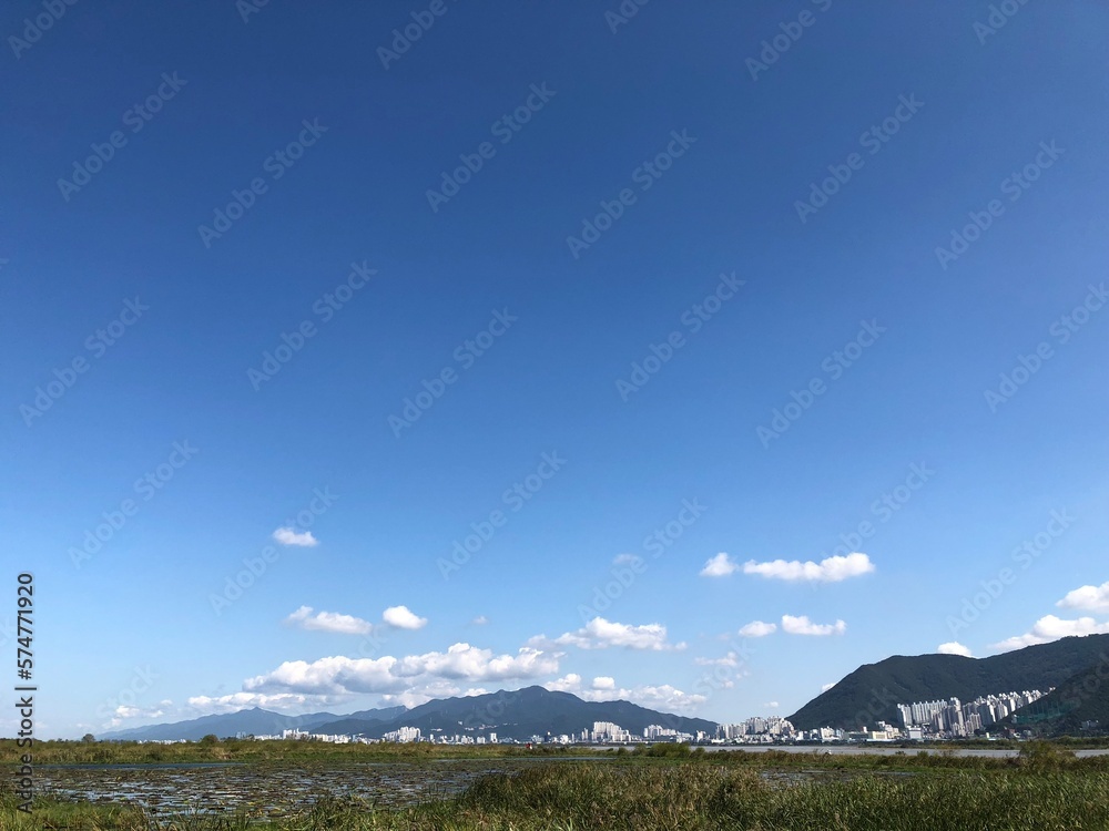 Obraz premium Korea's beautiful sky and scenery
