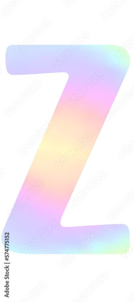 Colorful gradient Alphabet letter Z