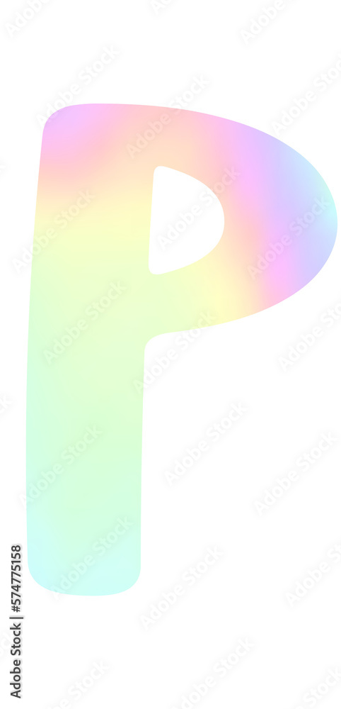 Colorful gradient Alphabet letter P Colorful gradient Alphabet letter P