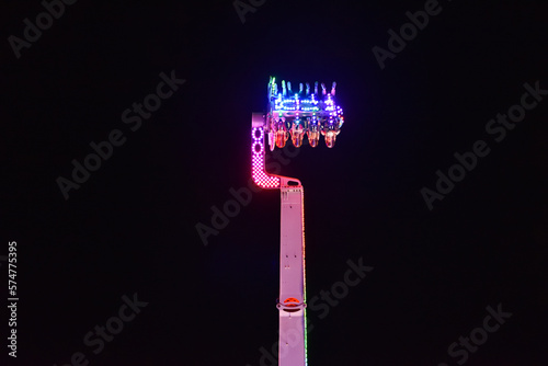 Roller Coaster Ride at a Fair at Tuileries Garden in Paris, France
