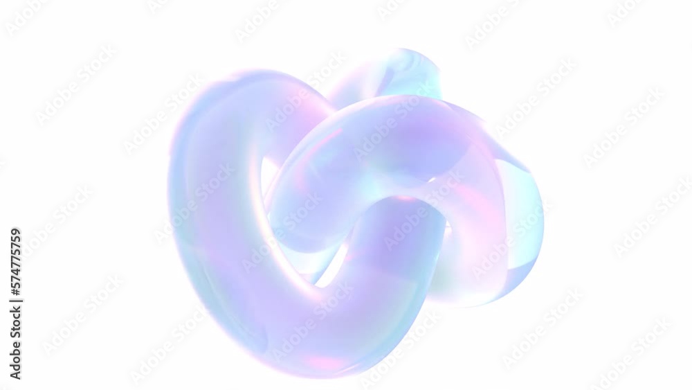 Holographic knot intro able to loop seamless 4k