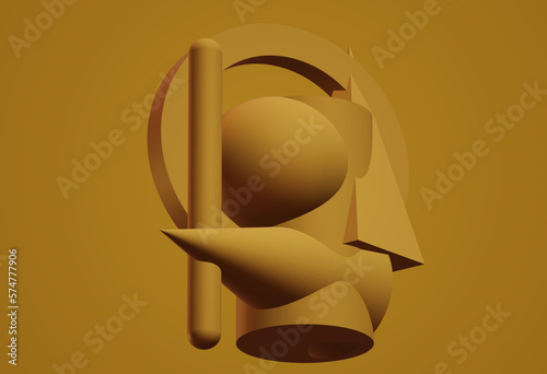 colorful geometric figures, illustration