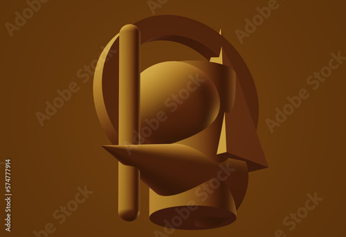 colorful geometric figures, illustration