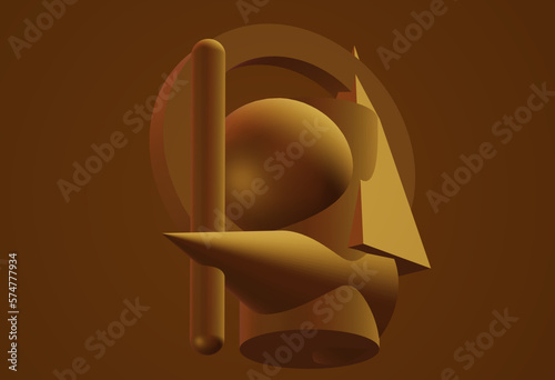 colorful geometric figures, illustration