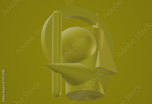 colorful geometric figures, illustration