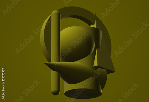 colorful geometric figures, illustration