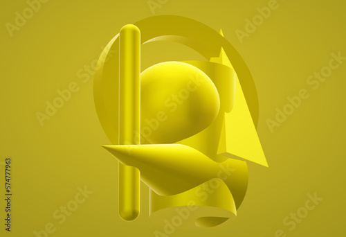 colorful geometric figures, illustration