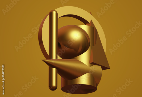 colorful geometric figures, illustration