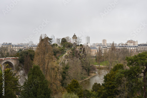 Park Buttes-Chaumont in 12th Arrondissement, Paris, France