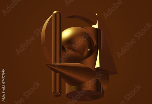 colorful geometric figures, illustration