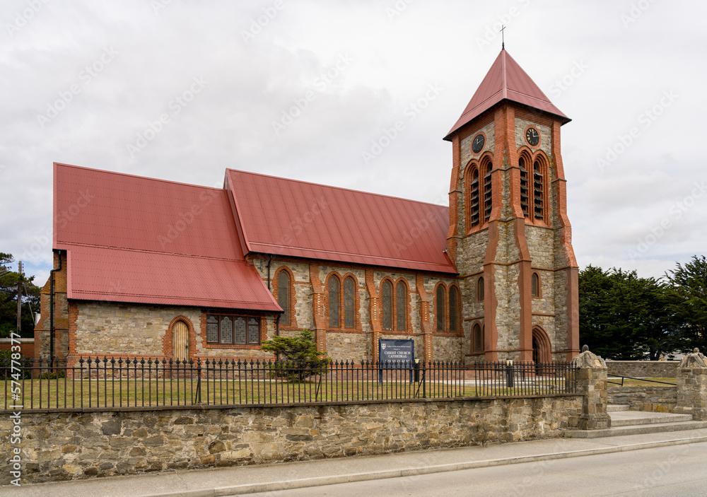 Obraz premium Christ Church Cathedral anglican community in Stanley Falkland Islands