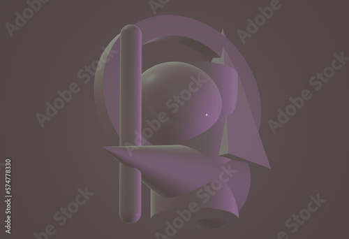 colorful geometric figures, illustration