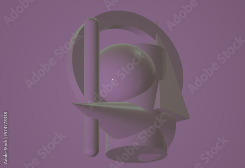 colorful geometric figures, illustration