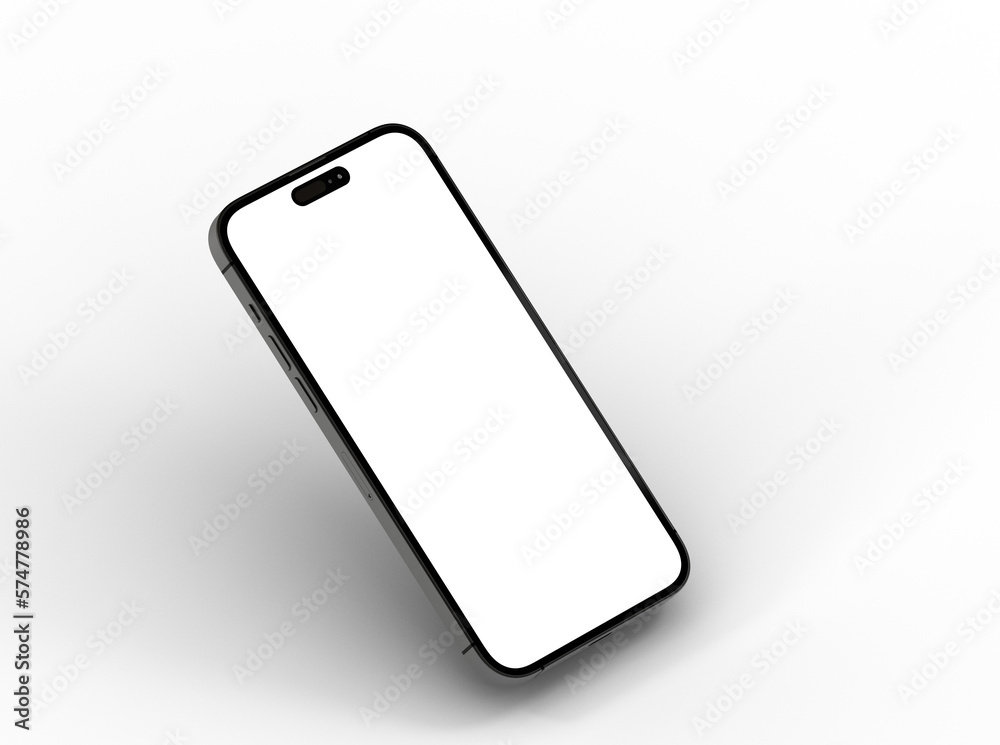 smartphone With Blank Screen in 3d smartphone With Blank Screen in 3d