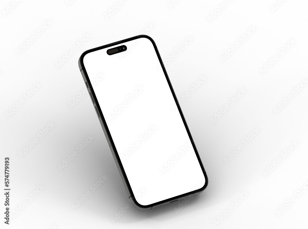 smartphone With Blank Screen in 3d smartphone With Blank Screen in 3d