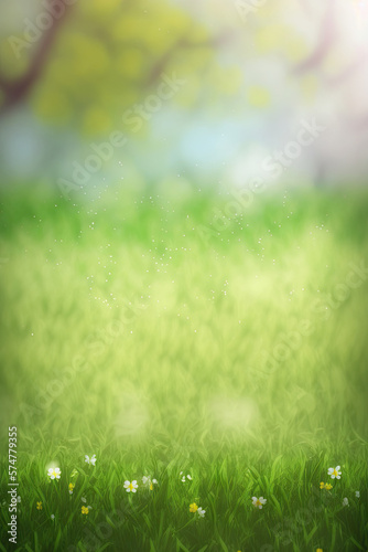 Spring nature bright background texture with empty copy space for text - Spring Backgrounds Series - Spring Background Concept Wallpaper created with Generative AI technology