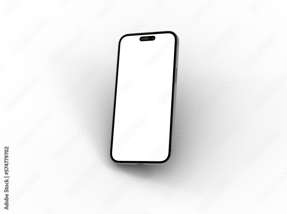 smartphone With Blank Screen in 3d smartphone With Blank Screen in 3d