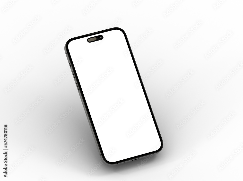 smartphone  With Blank Screen in 3d