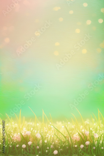 Spring nature bright background texture with empty copy space for text - Spring Backgrounds Series - Summer Background Concept Wallpaper created with Generative AI technology