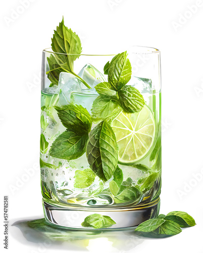 Mojito cocktail with mint, transparent, png, mojito, drink, alcohol, alcoholic drink
