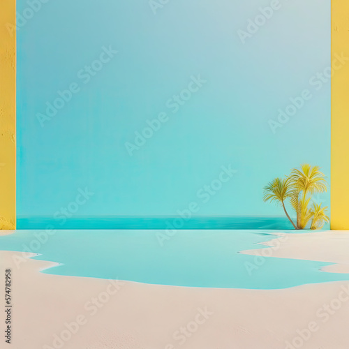 summer nature bright background texture with empty copy space for text - Summer Backgrounds Series - Summer Background Concept Wallpaper created with Generative AI technology