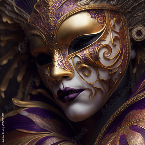 Venetian carnival mask, created with generative AI