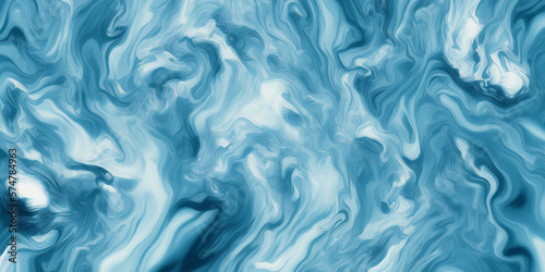 Watercolor abstract waves, blue color, generative ai