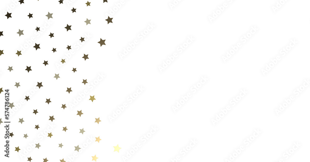 Banner with golden decoration. Festive border with falling glitter dust and stars. Banner with golden decoration. Festive border with falling glitter dust and stars.