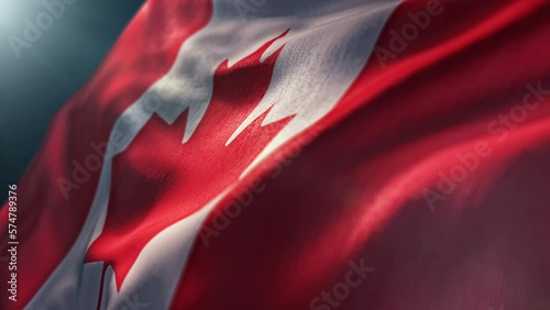 Beautiful waving Canada flag background. Patriotic Canada background	
