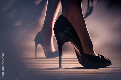 Female Upscale High Heel Shoes Generative AI