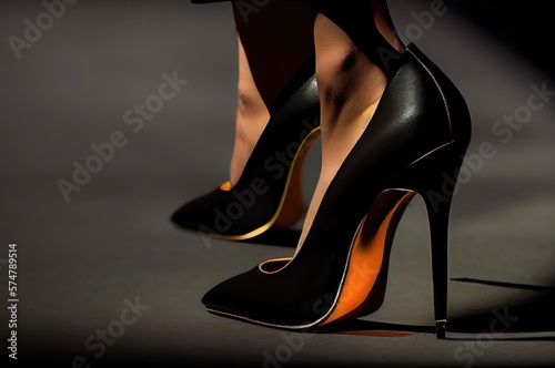 Womens Trendy High Heel Shoes Generative AI