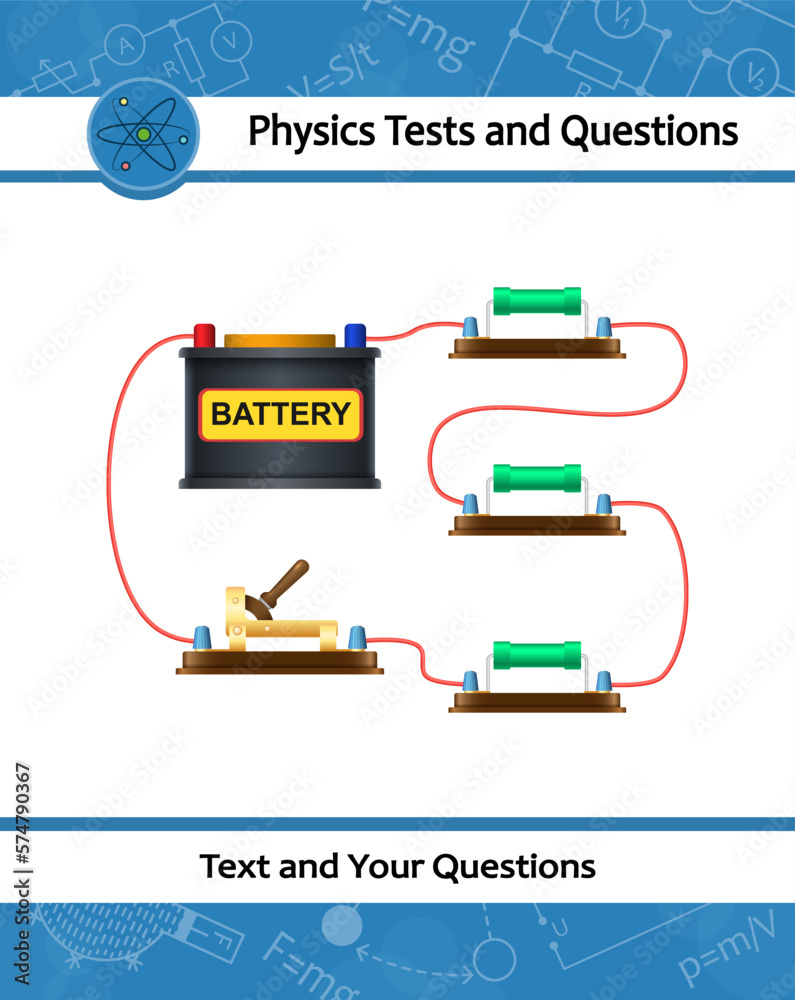 Physical experiment with resistors. Test with resistance to the passage ...