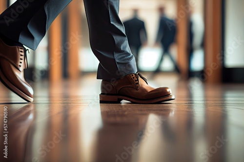 Mens Corporate Business Shoes Corporate Setting Generative AI