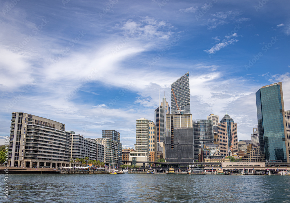 Sydney Harbour skyline at Circular Quay, Sydney, Australia